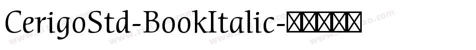 CerigoStd-BookItalic字体转换