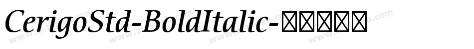 CerigoStd-BoldItalic字体转换