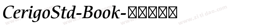 CerigoStd-Book字体转换