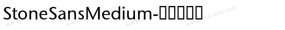 StoneSansMedium字体转换