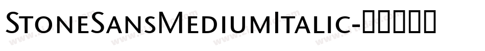 StoneSansMediumItalic字体转换