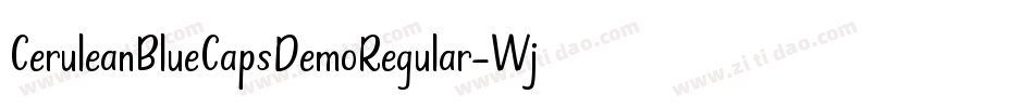 CeruleanBlueCapsDemoRegular-Wjo4字体转换