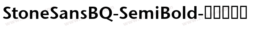 StoneSansBQ-SemiBold字体转换