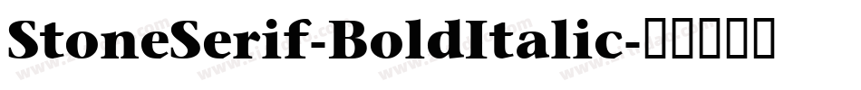 StoneSerif-BoldItalic字体转换