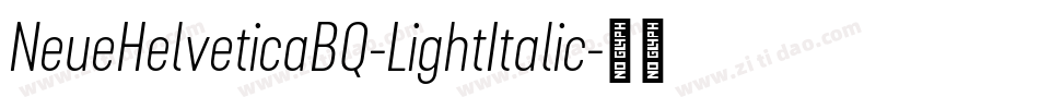 NeueHelveticaBQ-LightItalic字体转换