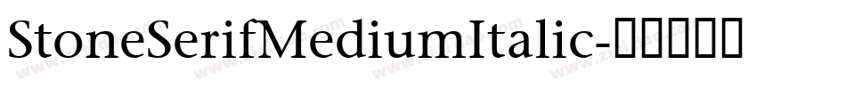 StoneSerifMediumItalic字体转换
