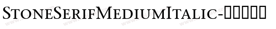 StoneSerifMediumItalic字体转换