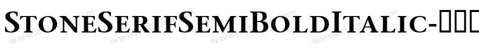 StoneSerifSemiBoldItalic字体转换