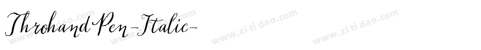 ThrohandPen-Italic字体转换