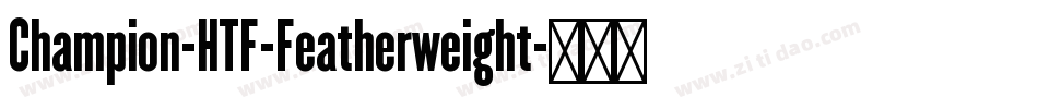 Champion-HTF-Featherweight字体转换