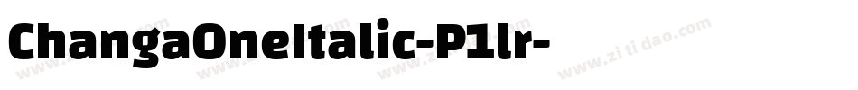 ChangaOneItalic-P1lr字体转换