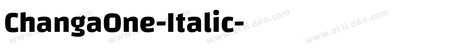 ChangaOne-Italic字体转换