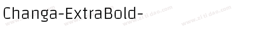 Changa-ExtraBold字体转换