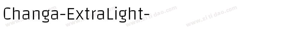Changa-ExtraLight字体转换