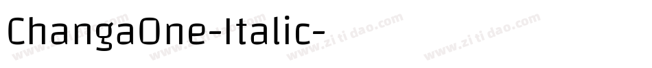 ChangaOne-Italic字体转换