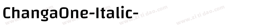 ChangaOne-Italic字体转换