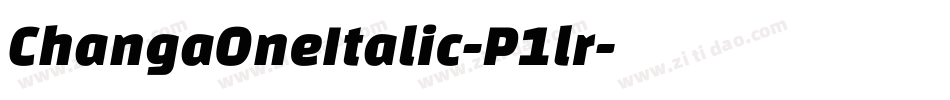 ChangaOneItalic-P1lr字体转换