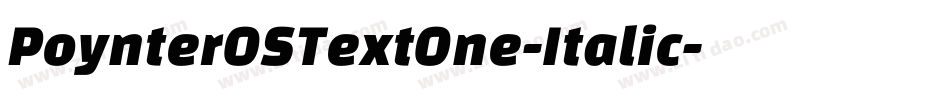 PoynterOSTextOne-Italic字体转换