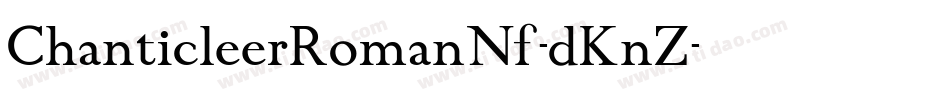 ChanticleerRomanNf-dKnZ字体转换