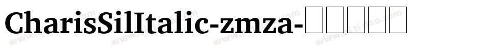 CharisSilItalic-zmza字体转换