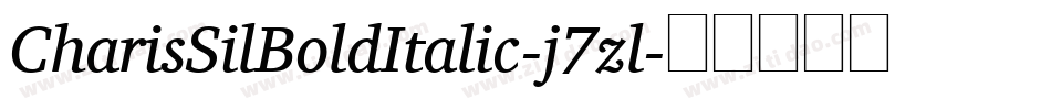 CharisSilBoldItalic-j7zl字体转换