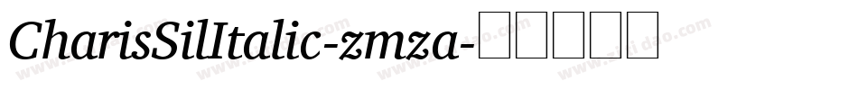 CharisSilItalic-zmza字体转换