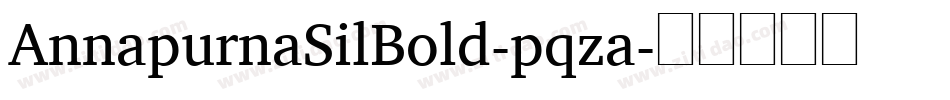 AnnapurnaSilBold-pqza字体转换