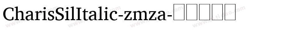 CharisSilItalic-zmza字体转换