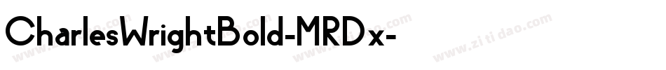 CharlesWrightBold-MRDx字体转换