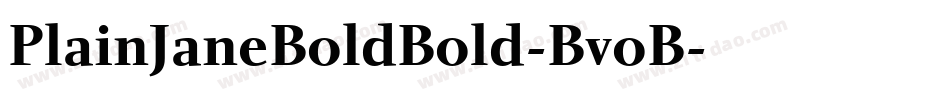 PlainJaneBoldBold-BvoB字体转换
