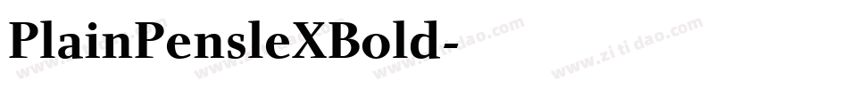 PlainPensleXBold字体转换