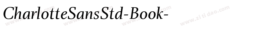 CharlotteSansStd-Book字体转换