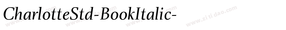 CharlotteStd-BookItalic字体转换