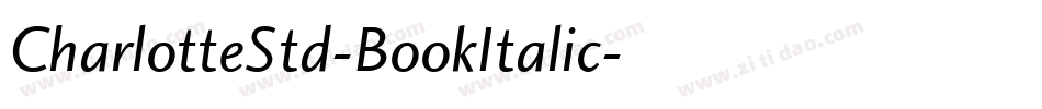 CharlotteStd-BookItalic字体转换
