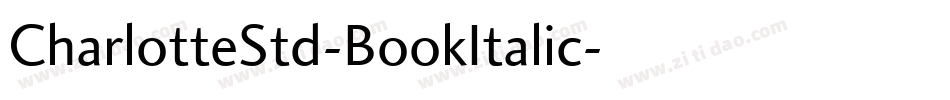 CharlotteStd-BookItalic字体转换