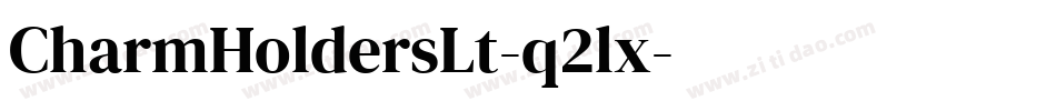 CharmHoldersLt-q2lx字体转换