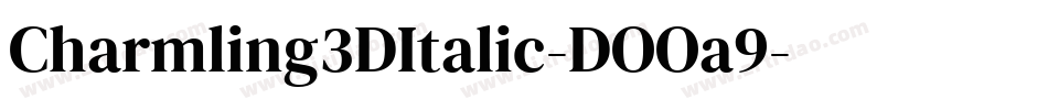 Charmling3DItalic-DOOa9字体转换