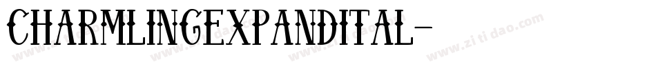 charmlingexpandital字体转换