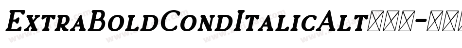 ExtraBoldCondItalicAlt转换器字体转换