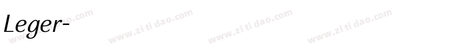 Leger字体转换