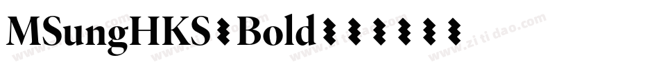 MSungHKS-Bold字体转换