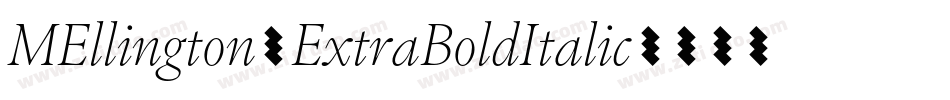 MEllington-ExtraBoldItalic字体转换