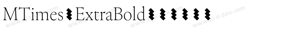 MTimes-ExtraBold字体转换
