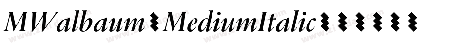 MWalbaum-MediumItalic字体转换