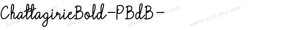 ChattagirieBold-PBdB字体转换