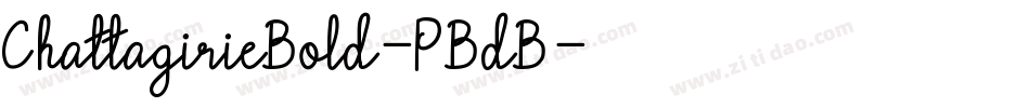 ChattagirieBold-PBdB字体转换