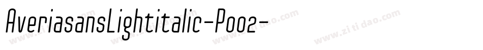 AveriasansLightitalic-Poo2字体转换