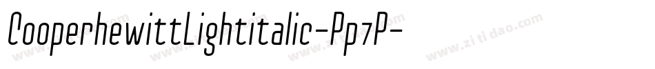 CooperhewittLightitalic-Pp7P字体转换