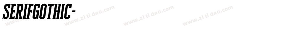 SerifGothic字体转换