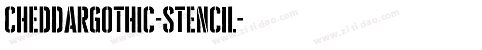CheddarGothic-Stencil字体转换